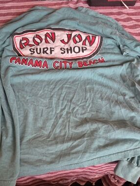 Ron Jon Teal Long Sleeve Surf Shop Graphic Tee